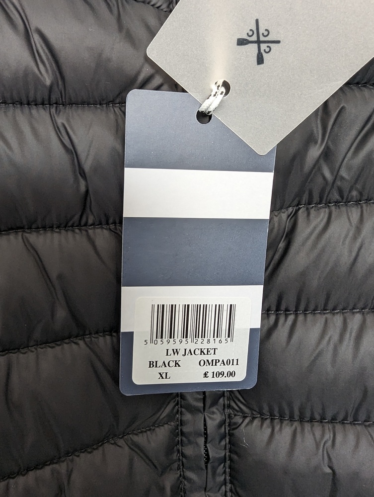 NEW Crew Clothing Lightweight Quilted Jacket - Size XL - Black - P2P 24" - Picture 9 of 9